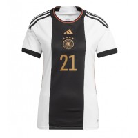 Camiseta Alemania Ilkay Gundogan #21 Primera Equipación Replica Mundial 2022 para mujer mangas cortas